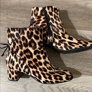 Tory Burch Leopard Print Ankle Booties